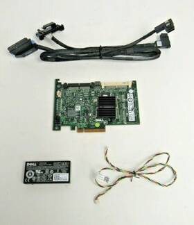 0fttnx Dell T954j Perc 6/i Sas Raid Controller With Cables Batt Poweredge R610 42-1 57-1