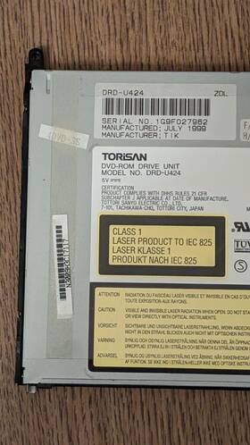 Drd-u424 Dell 7255p Laptop 4x24x Bezeless Dvd-rom Drive 17g Torisan Zdl