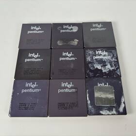 Sx970 Intel 645814138626 Lot Of 9 Various Pentium Ceramic Cpus