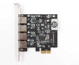 Pi40201-4x2a Rosewill Rc-508 Quad-port 5gb/s Usb Pcie Controller Adapter P/n
