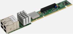Supermicro 772042991089 Aoc-ur-i4xtf 4-port 10gbe Network Card 1u Riser Pcie Adapter