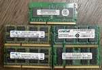 Lot Of 12 Gb Total Samsung PC3-8500S & 10600S PC2 6400S Laptop Memory Ram Sticks. Fixed Price $14.95.