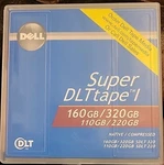 Dell Super Dlttape Data Cartridge 160/320GB 110/220GB 9W085. Fixed Price $7.00.