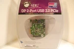 Siig Dp 2-PORT Usb 3.0 Pcie Model JU-P20612-S1 New In Box. Fixed Price $34.99.