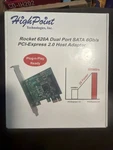 Highpoint Rocket 620 Dual-port Sata 6GB/S Pci-express 2.0 Host Adapter New. Fixed Price $69.00.