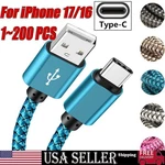 Braided Usb To Type-c Fast Charging Data Sync Charger Cable Cord 3/6/10FT Lot. Fixed Price $124.58.