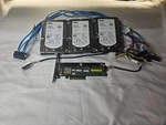 Hp P400 Raid Controller 512MB + 3X Dell Cheetah 300GB 15K Sas Drives Cable. Fixed Price $39.00.