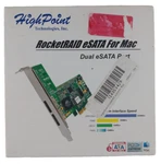 Highpoint Rocketraid Esata For Mac 3GB/S 2 Channel Pci-express X4 Open Box. Fixed Price $19.99.