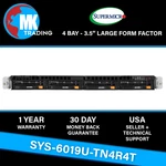 Supermicro SYS-6019U-TN4R4T 4B Lff 1U Server -V1- Choose Cpus/ram Wholesale. Fixed Price $3047.00.