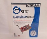 Sata 4-CHANNEL Raid Pci Siig SC-SA4R12 High Speed New In Box. Fixed Price $14.99.