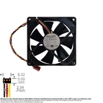 Fan Muffin Cooling 92MM 92X92X25 Foxconn PV902512L 1SF 2J. Fixed Price $9.00.
