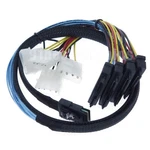 Internal Mini Sas To W/ Molex Power Cable SFF-8087 4X SFF-8482 1M. Fixed Price $12.94.