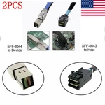 2PCS SFF-8644 To SFF-8643 Mini Sas Cable For Lsi 9380-8E & Card Areca ARC-1883X. Fixed Price $35.39.