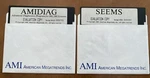 Vintage 1989 American Megatrends Amidiag Seems Software 5.25" Floppy Disks. Fixed Price $14.99.
