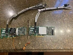 Quantity Two ASR-8405 12GB/S 4-PORT Sata Raid Controller Card Microsemi. Fixed Price $110.00.