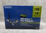 Linksys WMP54G Wireless-g Pci Adapter 54MBPS 2.4GHZ Desktop Card New Sealed. Fixed Price $24.99.