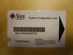 Sun 370-5155 System Configuration Card. Fixed Price $10.00.