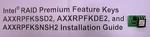 Intel AXXRPFKSNSH2 Raid Premium Feature Key New Bulk Packaging. Fixed Price $115.00.