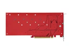 Startechcom QUAD-M2-PCIE-CARD-B M.2 4.0 Red 4353192H 7.8GBPS. Fixed Price $291.22.