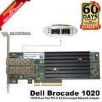 Dell Brocade 1020 Dual-ports 10GBE Sfp+ Pcie 2.0 X8 Fh Network Adapter Cna Fdymf. Fixed Price $29.45.