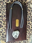 Hewlett Packard Dual Head Stethoscope Bell & Diaphragm In Wooden Case. Fixed Price $780.00.