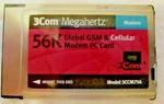3COM Megahertz 56K Global Gsm & Cellular Modem Pc Card Model 3CCM756 - No Dongle. Fixed Price $8.50.