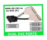 Dell New Sealed DMS-59 2X Dvi Female Y Adapter. Work Across Two Monitors. Fixed Price $11.89.