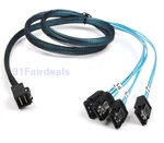 12GBPS Msas Cable SFF-8643 To 4X Sata 1M Mini Avago Adaptec LSI00411. Fixed Price $16.95.